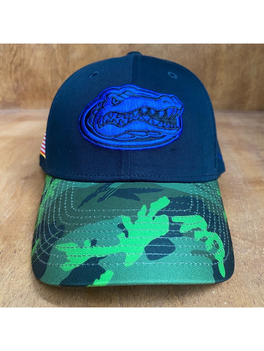 Florida Gators Embroidered Strapback Hat Cap Two Tone Black Green Camo Jordan‎